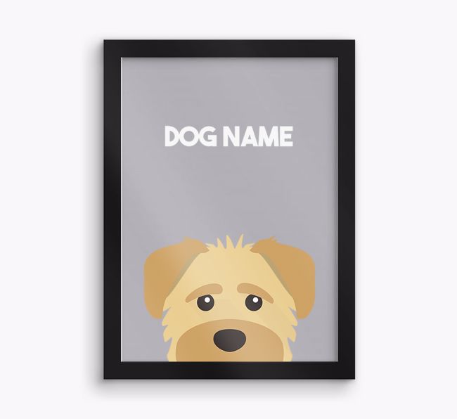 Peeking Dog: Personalised {breedFullName} Framed Print